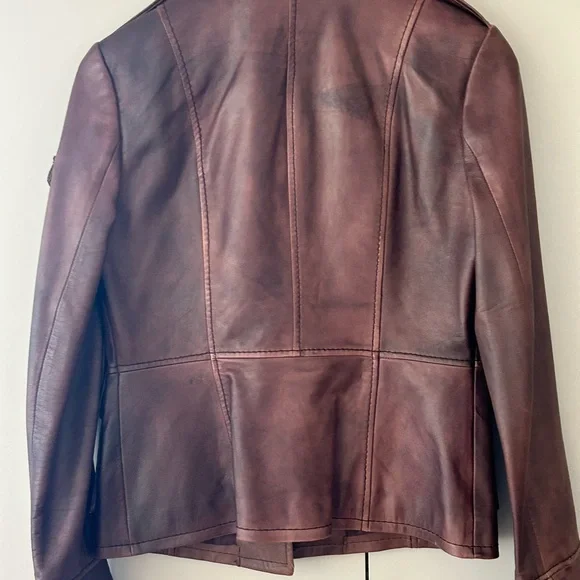 Tory Burch brown leather Sgt Pepper jacket size 6 - Picture 11 of 12